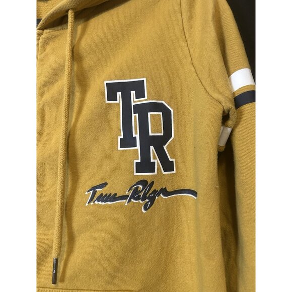 True Religion Yellow Hoodie Jacket Womens Medium Casual Letterman Style - Picture 2 of 4
